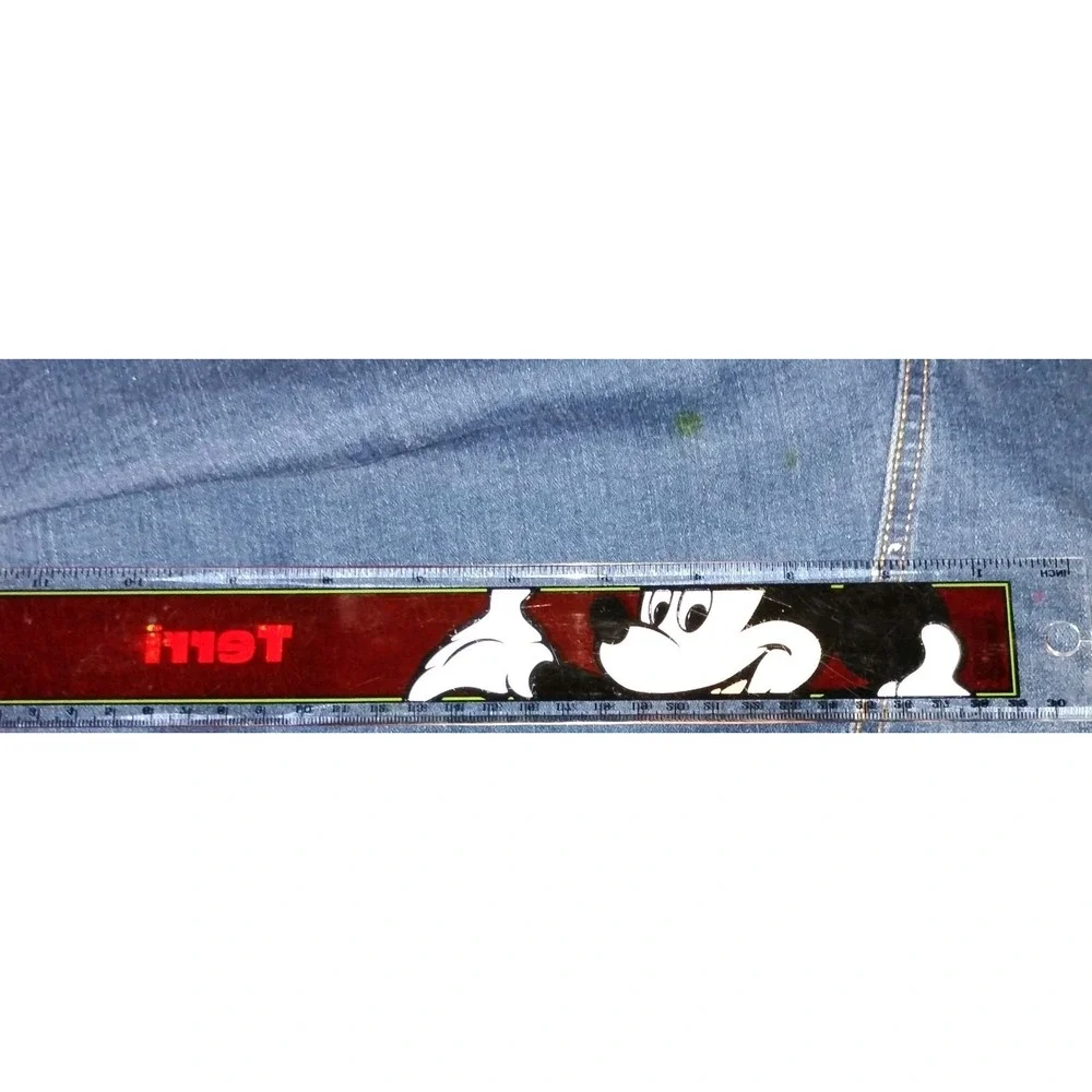 Terri Name  Ruler Vintage Mickey Mouse Disney‎ personalized Red Plastic